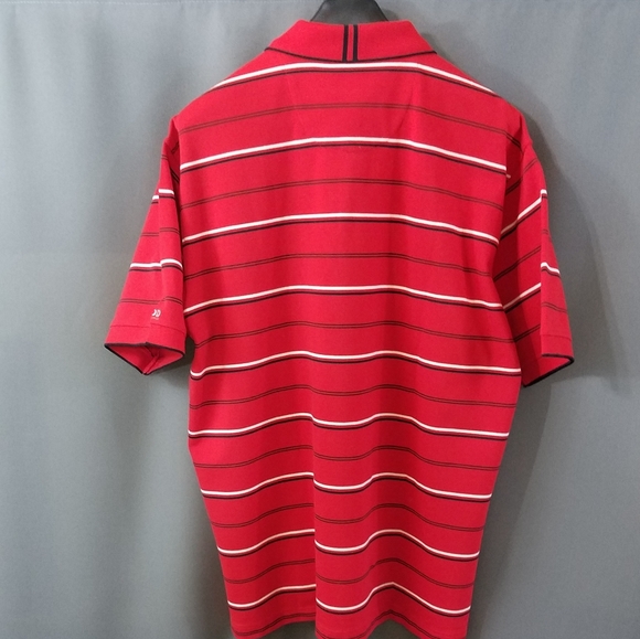 IZOD red stripe polo mens cool-fx swing flex XL - Picture 6 of 9